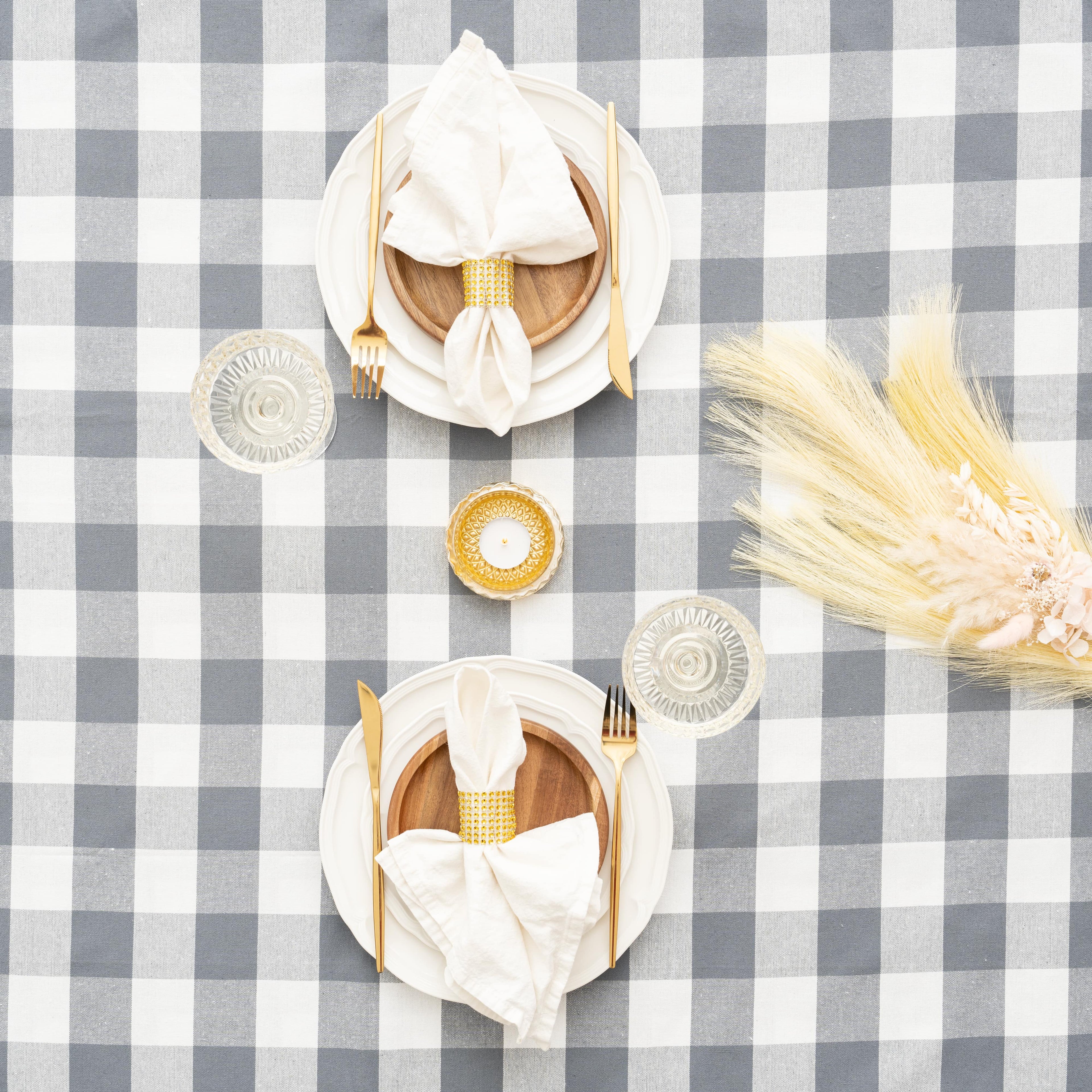 Plaid Linen Tablecloth