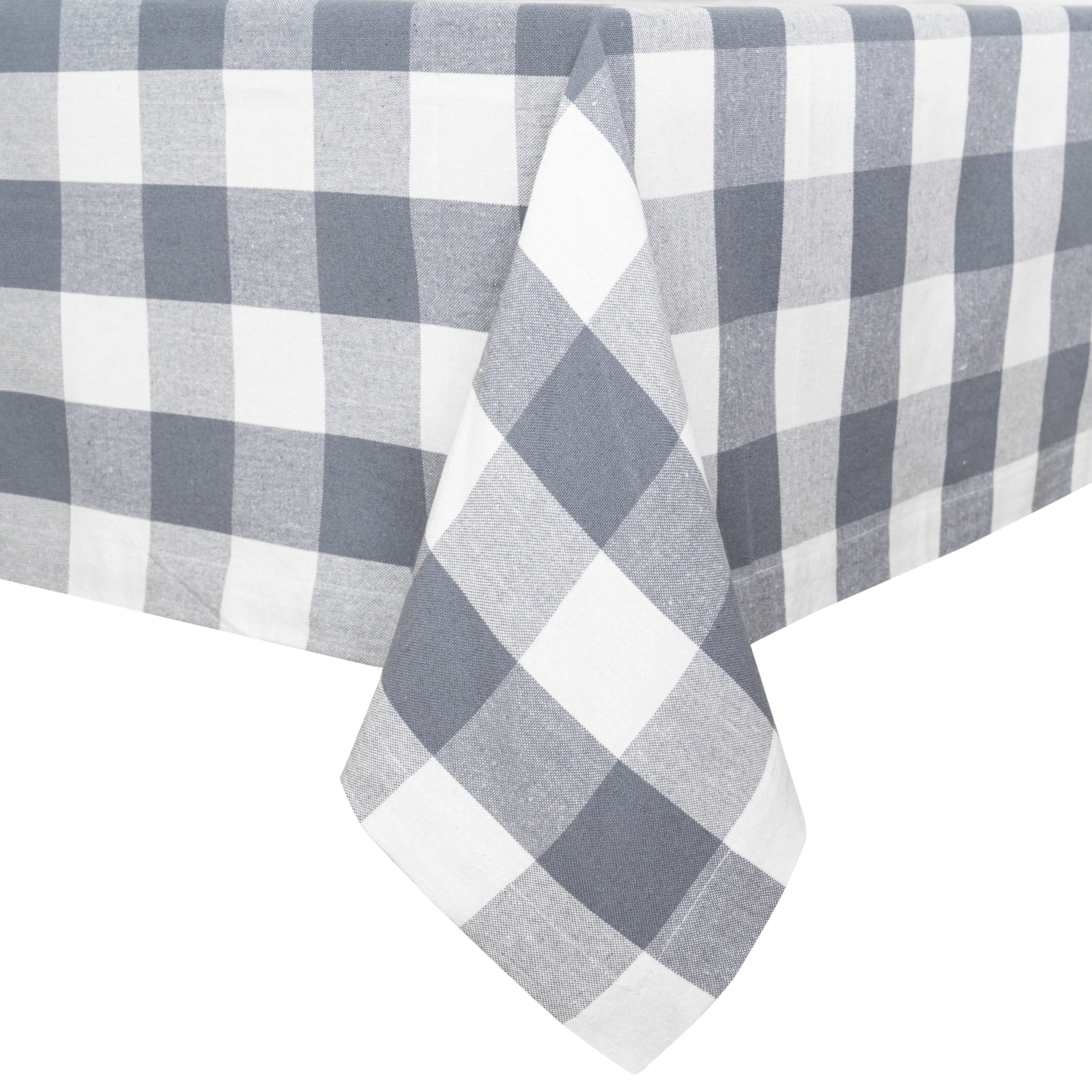 Plaid Linen Tablecloth